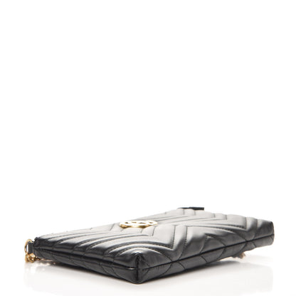 Gucci Calfskin Matelasse Mini GG Marmont Chain Bag Black 4 of 7