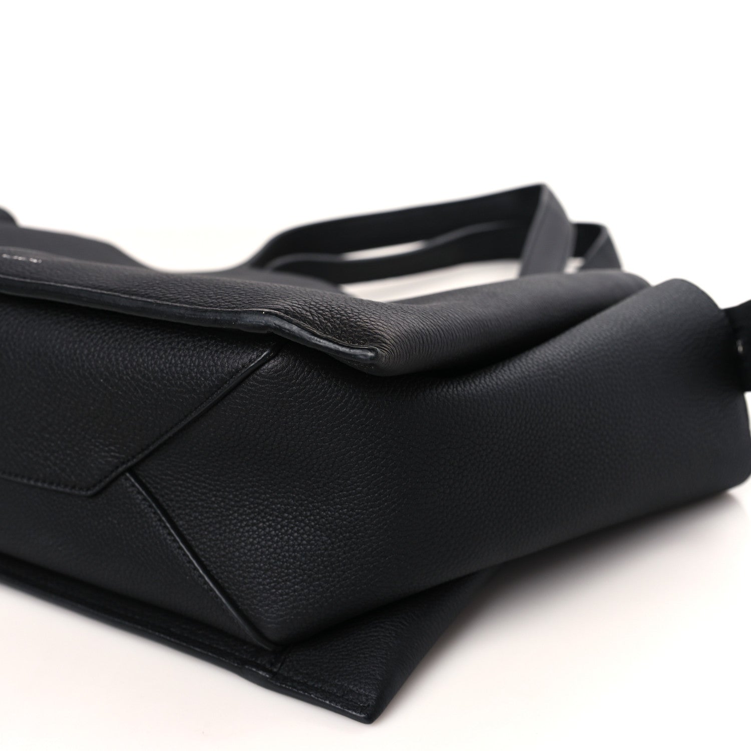 Celine Baby Grained Calfskin Medium Tri-Fold Bag Black 9 of 9