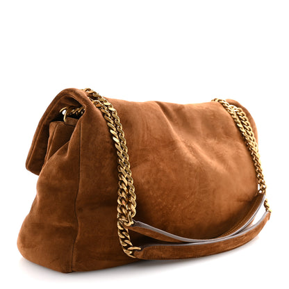 Saint Laurent Suede Large Calypso Caramel Cognac 3 of 10
