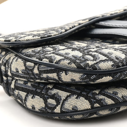 Christian Dior Oblique Mini Saddle Bag Blue 9 of 11