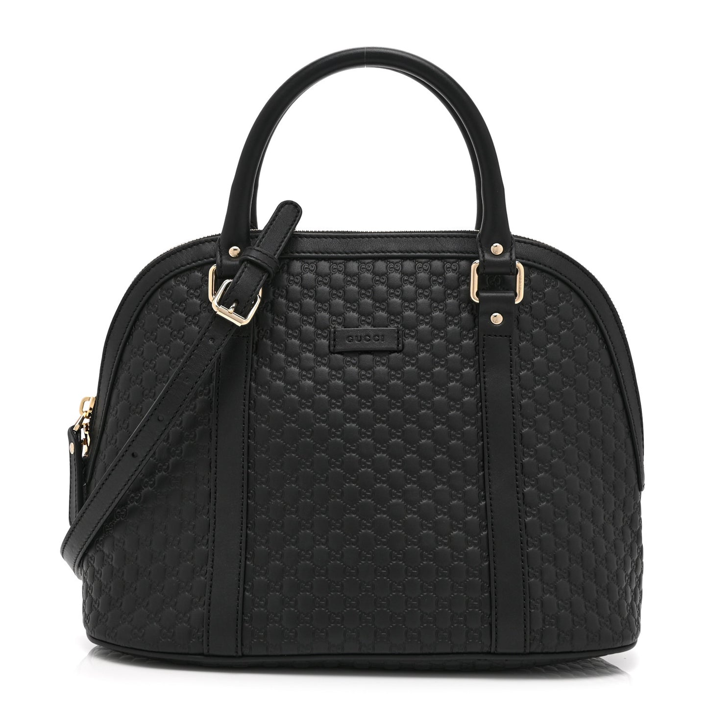Microguccissima Medium Dome Bag Black