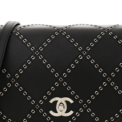 Chanel Calfskin Coco Eyelets Small Flap Bag Black 6 of 14
