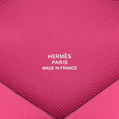 Hermes Epsom Calvi Card Case Rose Pourpre 6 of 11