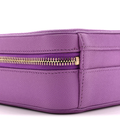 Chanel Caviar Quilted CC North South Filigree Vanity Case Purple 9 of 12
