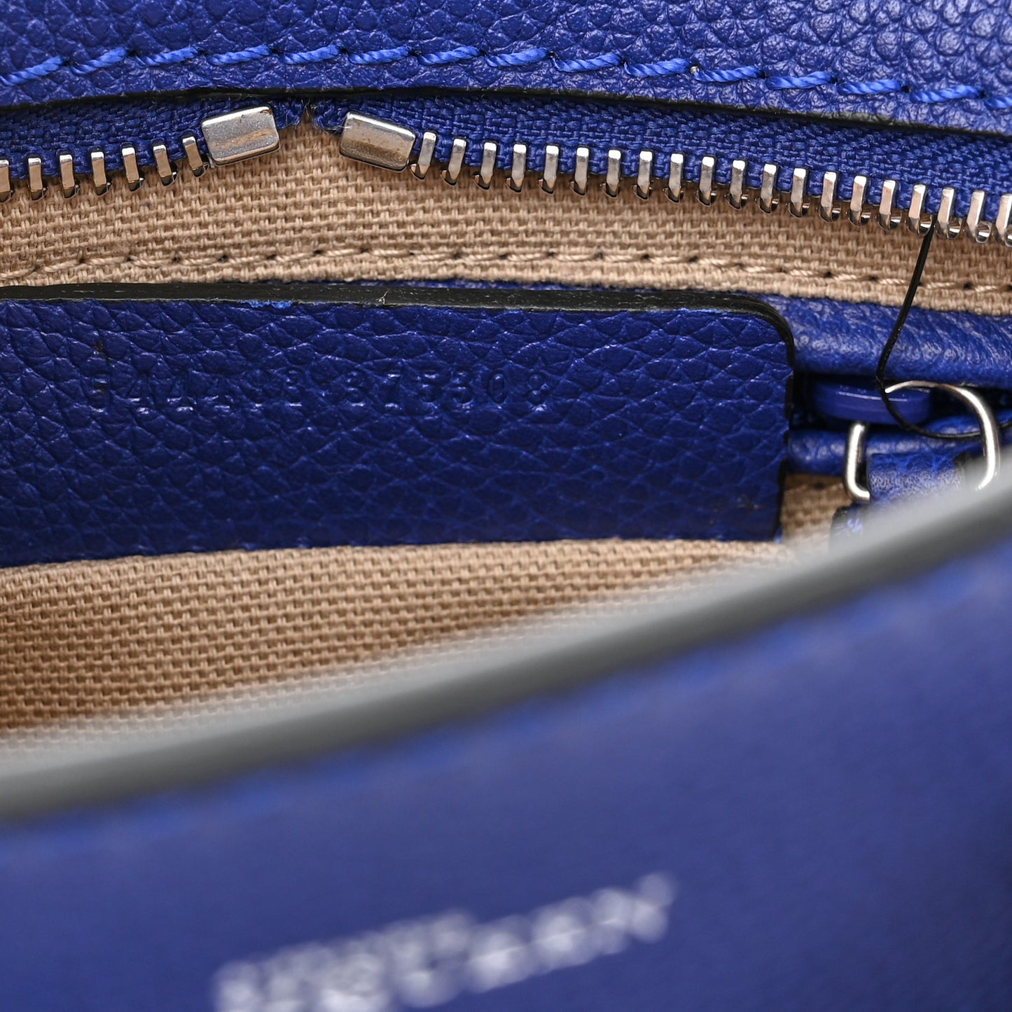 Pebbled Calfskin Mini Padlock Ultramarine