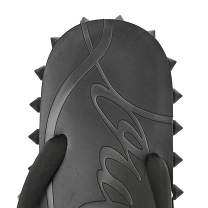 Christian Louboutin Rubber Spike Loubi Flip Flip Platform Sandals 39 Black 7 of 7