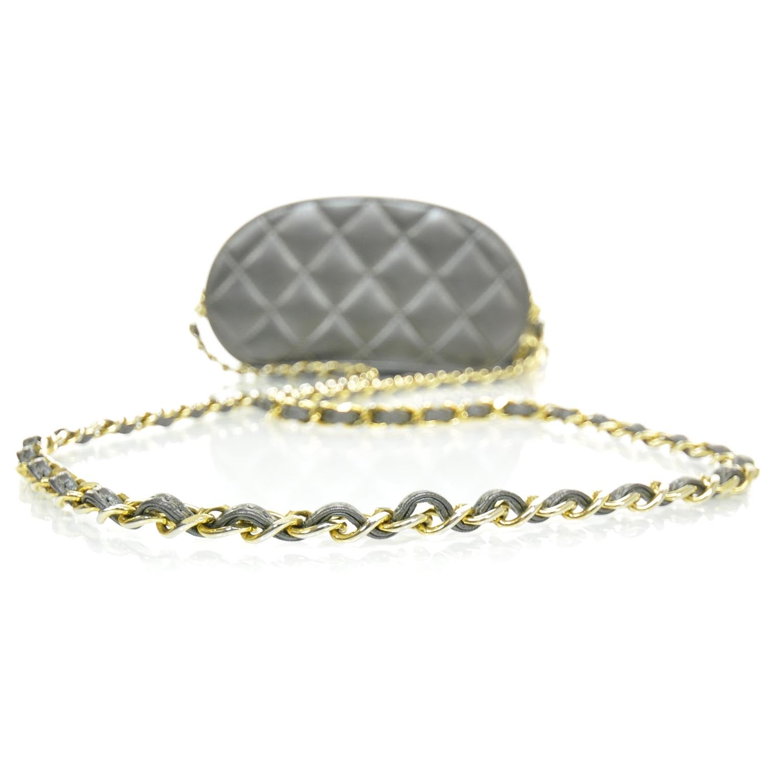Chanel Quilted Lambskin Tassel Shoulder Bag Pewter 5 of 10