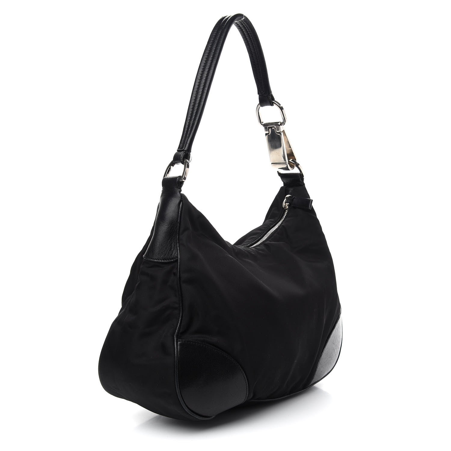 Prada Tessuto Nylon Shoulder Bag Black 3 of 14