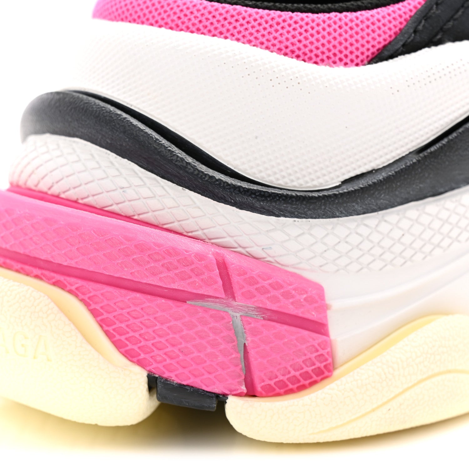 Balenciaga Fabric Mesh Womens Triple S Mule Sneakers 36 White Pink Black 9 of 11