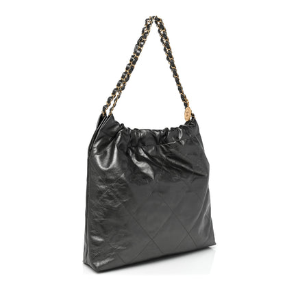 Chanel Shiny Calfskin Quilted Small Chanel 22 Grey 3 of 8