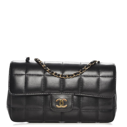 Chanel Lambskin Quilted Mini Chocolate Bar Flap Black 1 of 9