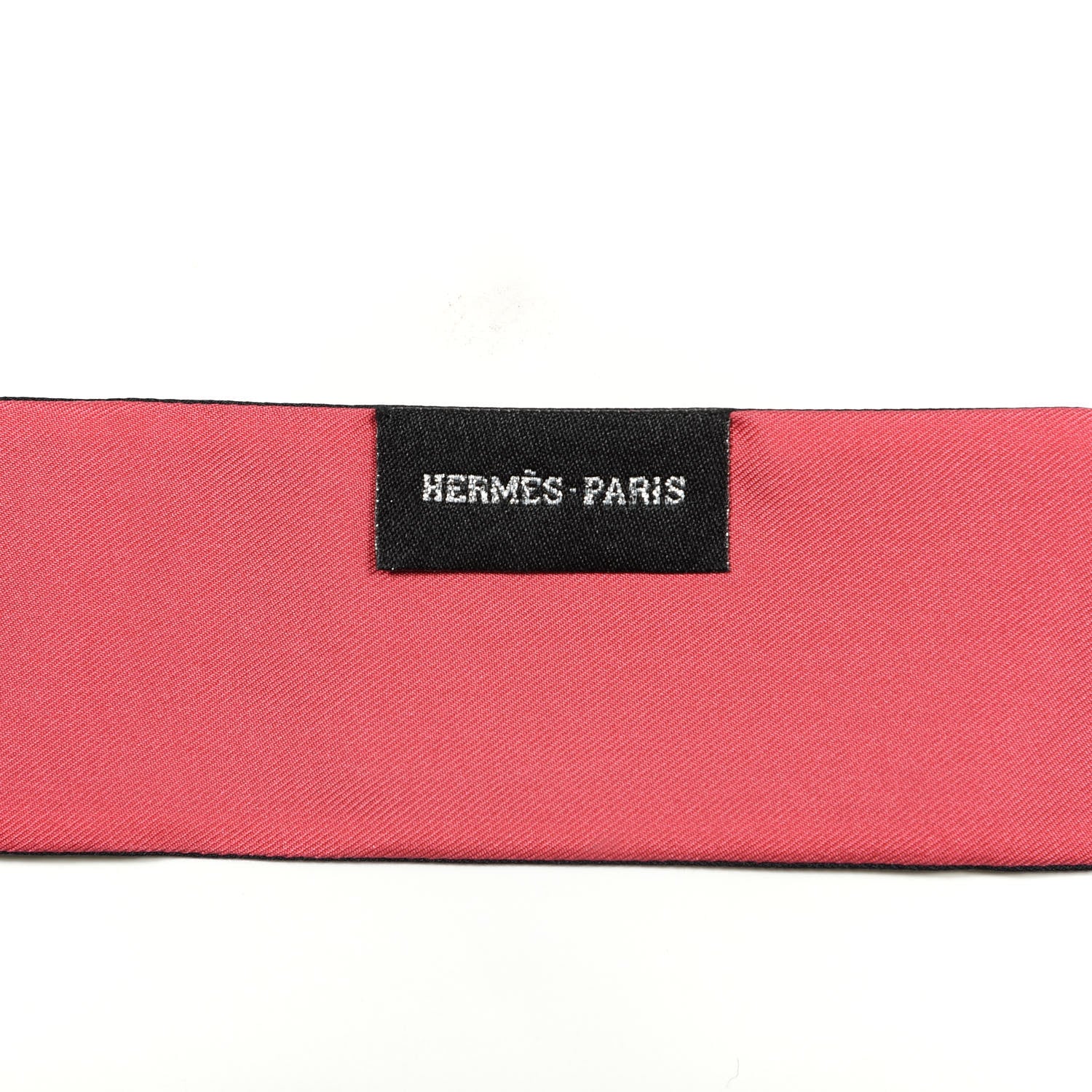Hermes Silk Beaded Precieux Art Deco Ribbon Twilly Black 4 of 4