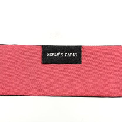 Hermes Silk Beaded Precieux Art Deco Ribbon Twilly Black 4 of 4