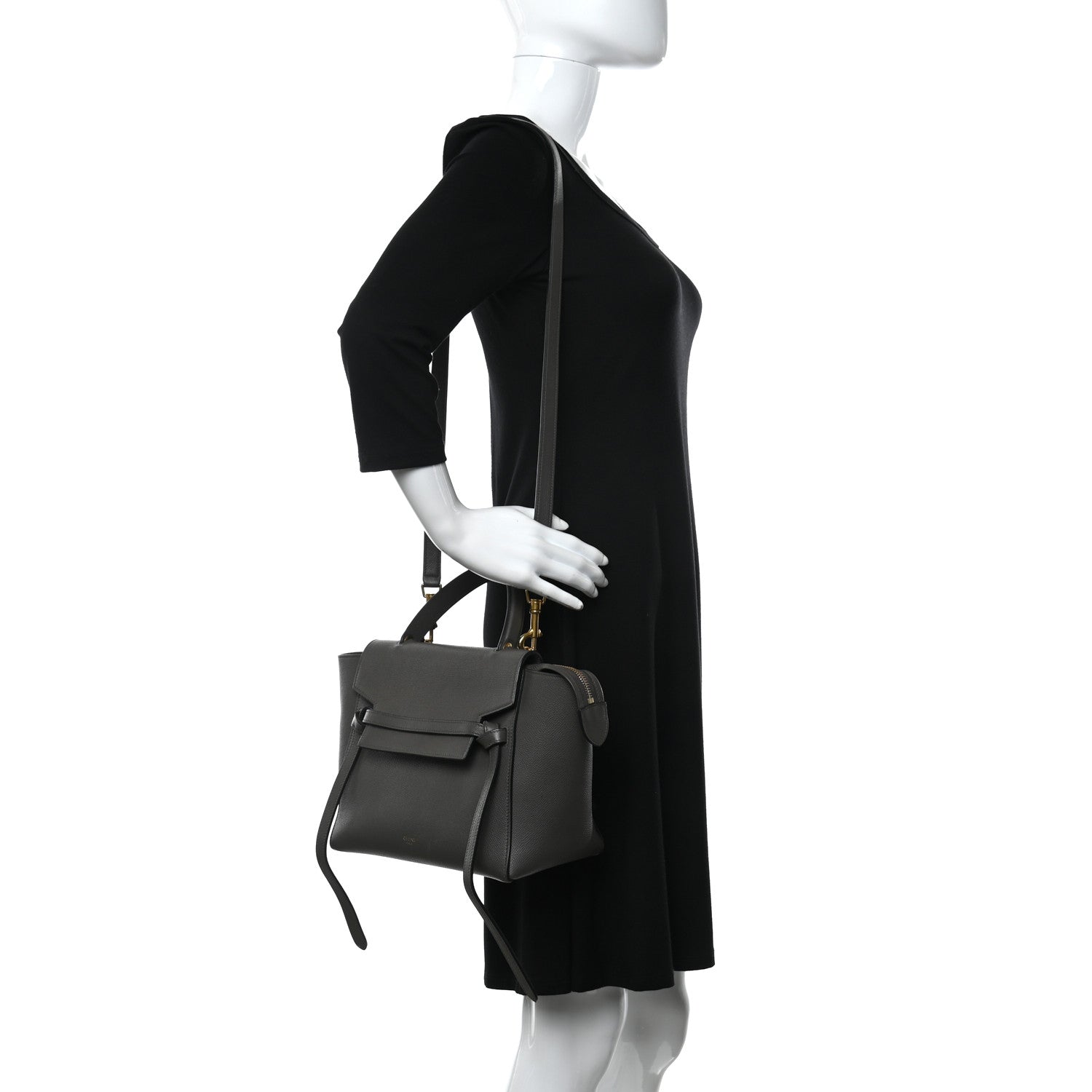 Celine Baby Grained Calfskin Micro Belt Bag Grey 2 of 20