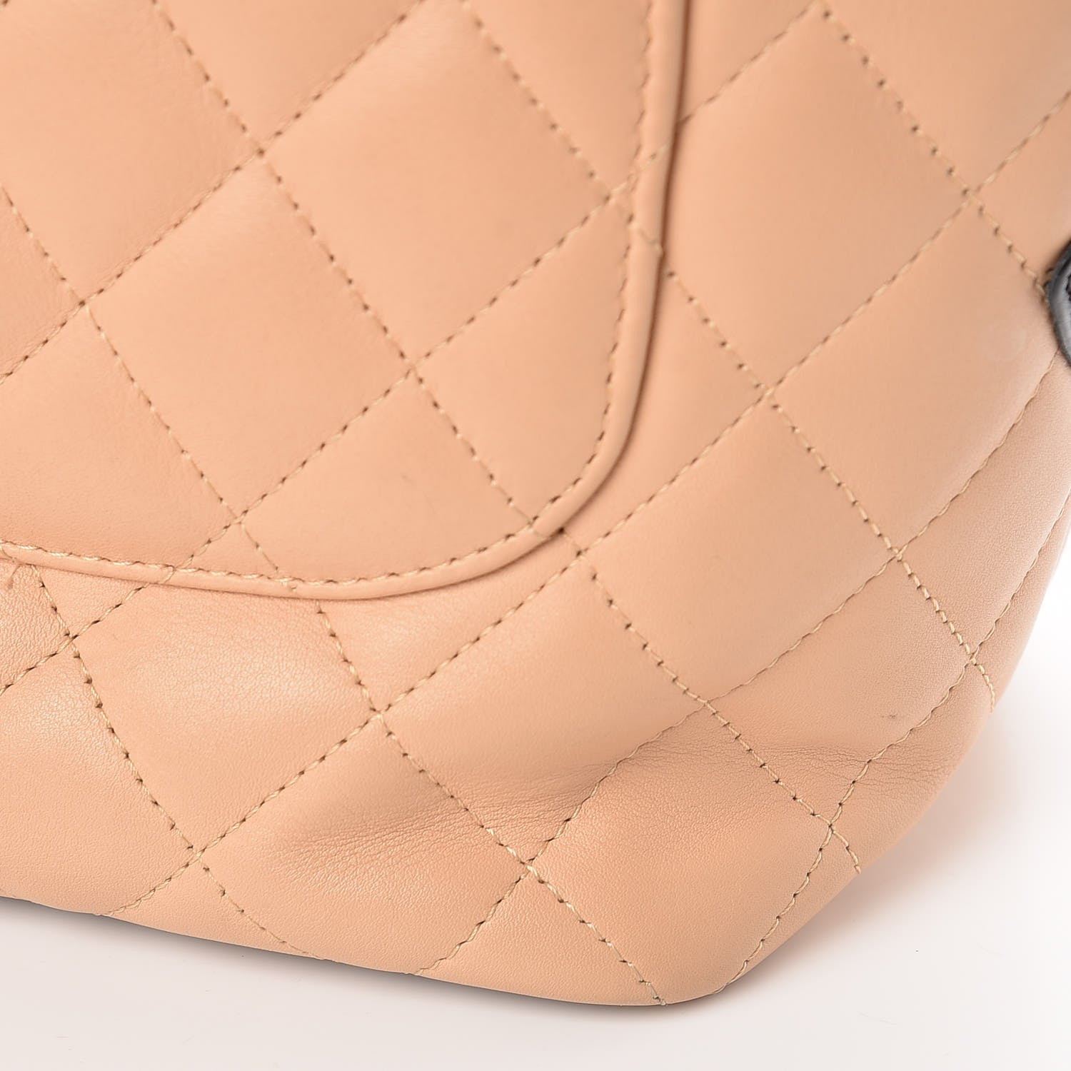 Chanel Calfskin Quilted Medium Cambon Tote Beige Black 16 of 17