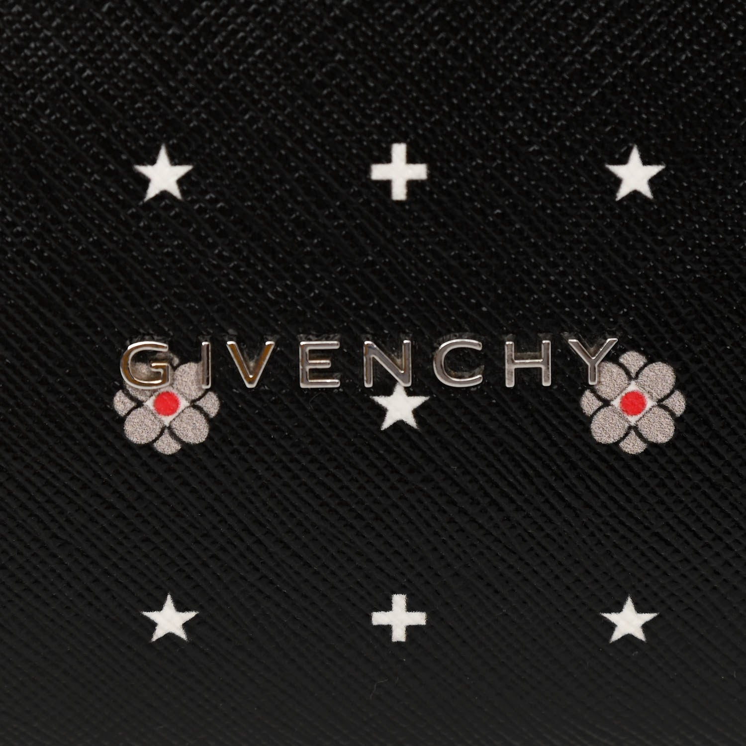 Givenchy Textured Coated Canvas Mini Lilies Print Tote Black 7 of 11