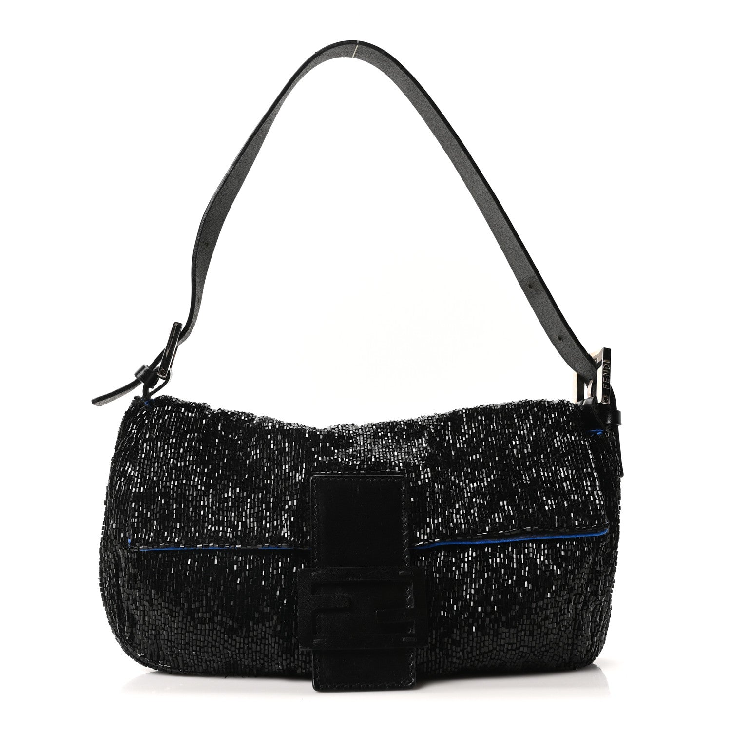 Fendi Beaded Baguette Black 1 of 10