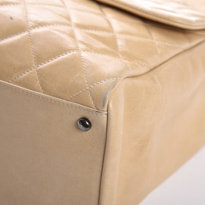 Chanel Calfskin Quilted Large Front Flap Tote Beige 9 of 11