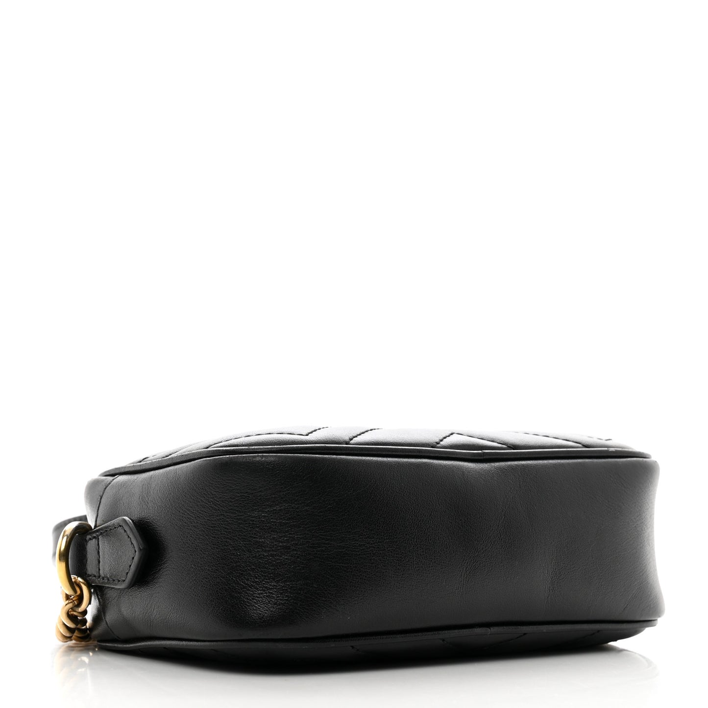 Calfskin Matelasse Mini GG Marmont Chain Shoulder Bag Black