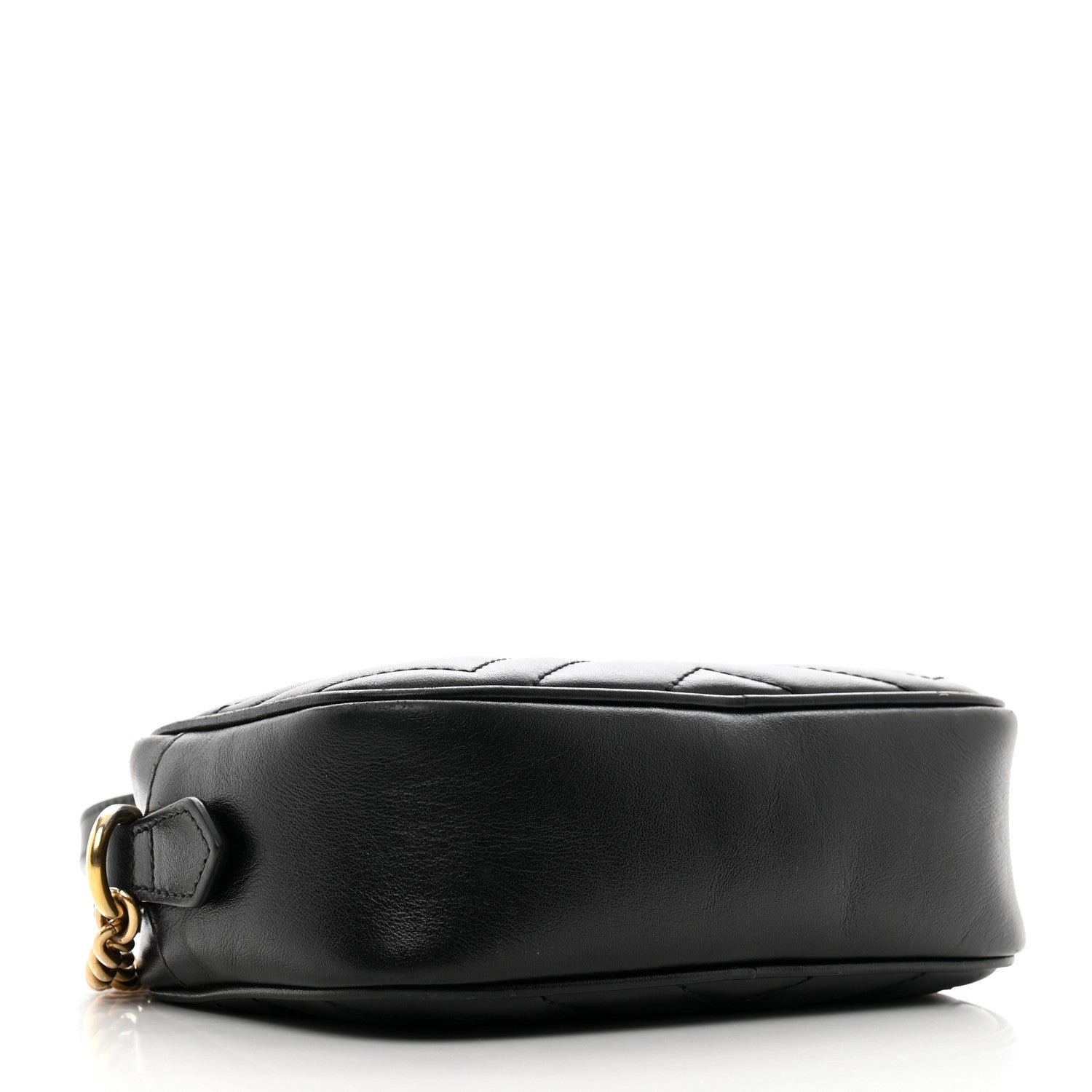 Gucci Calfskin Matelasse Mini GG Marmont Chain Shoulder Bag Black 4 of 11