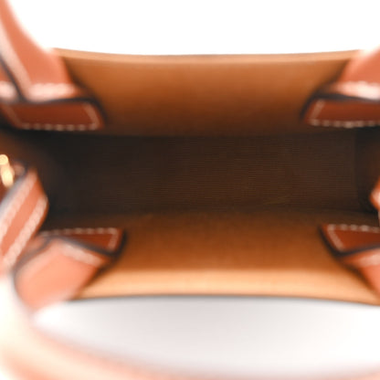 Celine Triomphe Canvas Calfskin Mini Vertical Cabas Tan 5 of 9