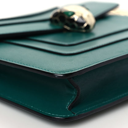Bulgari Calfskin Small Serpenti Forever Snake Strap Crossbody Bag Emerald Green 7 of 8