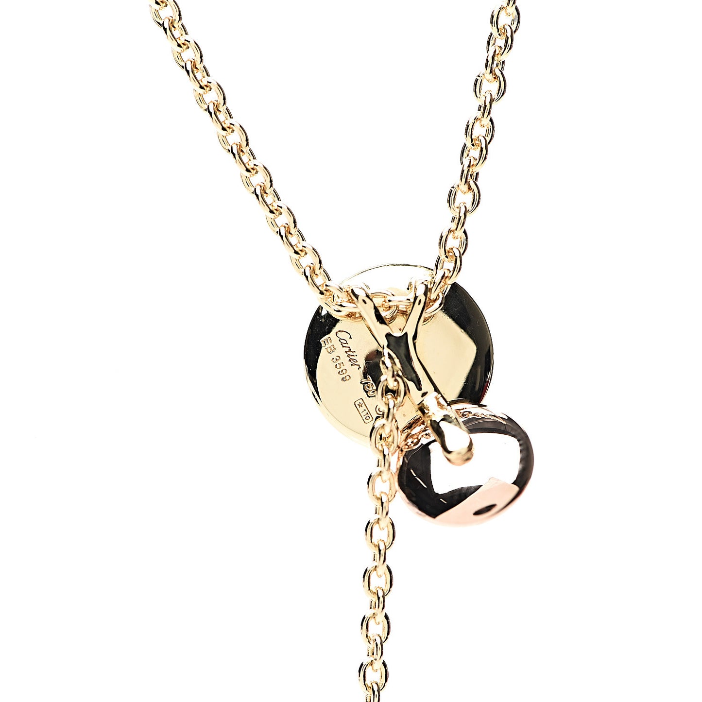 18K Pink Yellow White Gold Sweet Trinity Drop Necklace