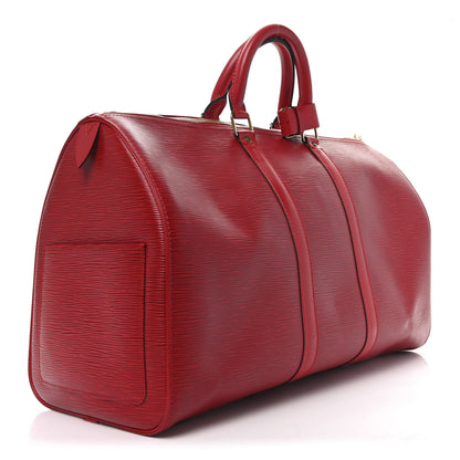 Louis Vuitton Epi Keepall 45 Castillan Red 2 of 9