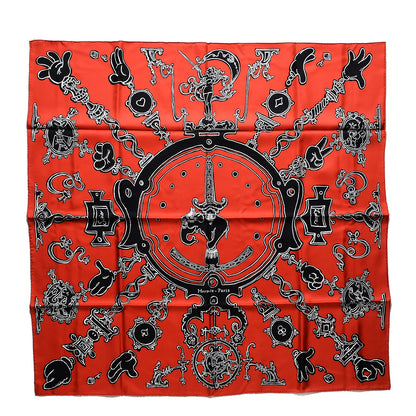 Hermes Silk Serio Ludere Scarf 90 Rouge Noir Blanc 1 of 3