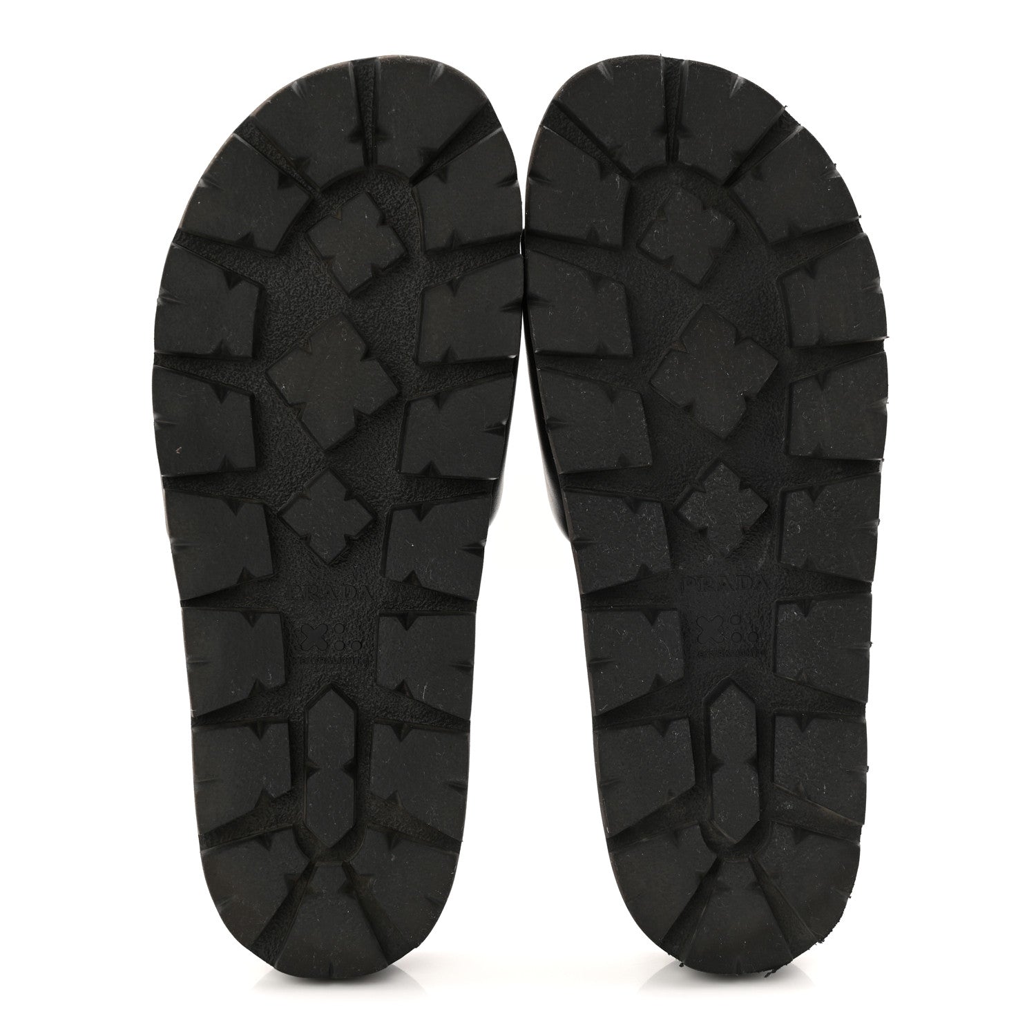 Prada Nappa Womens Lug Sole 20mm Slide Sandals 39 Black 6 of 9