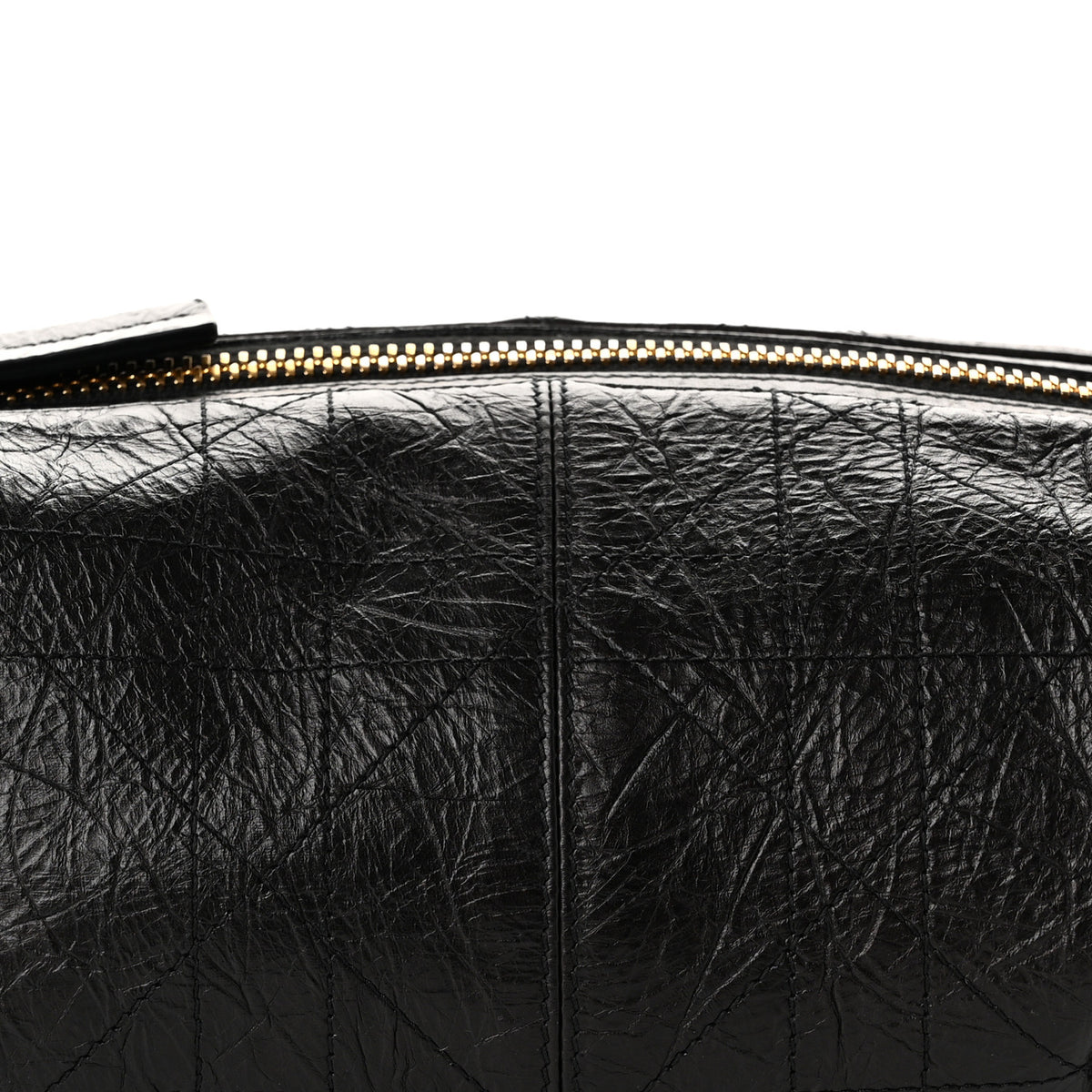 Christian Dior Crinkled Calfskin Macrocannage Small D-Journey Bag Black 8 of 10