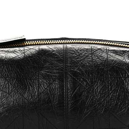 Christian Dior Crinkled Calfskin Macrocannage Small D-Journey Bag Black 8 of 10