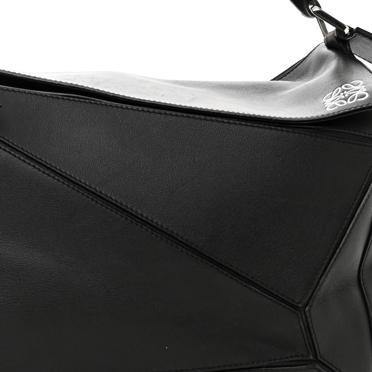 Calfskin Large Puzzle Bag Black