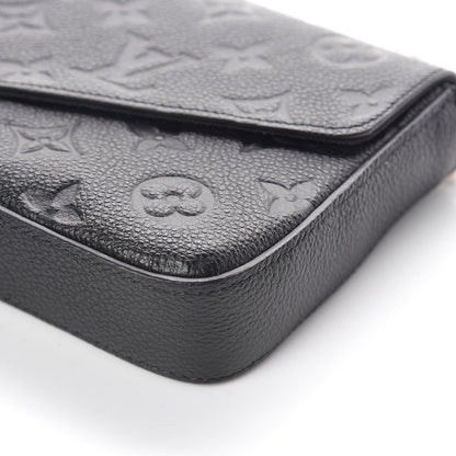 Louis Vuitton Empreinte Pochette Felicie Chain Wallet Black 9 of 10