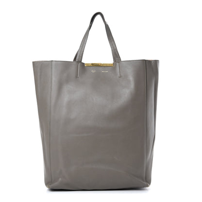 Celine Calfskin Clasp Vertical Cabas Grey 1 of 15