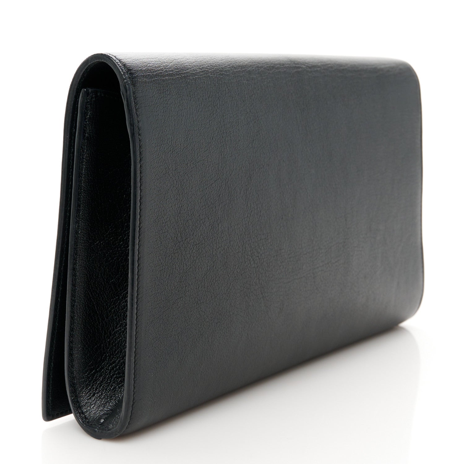 Saint Laurent Goatskin Monogram Large Belle De Jour Clutch Black 3 of 8