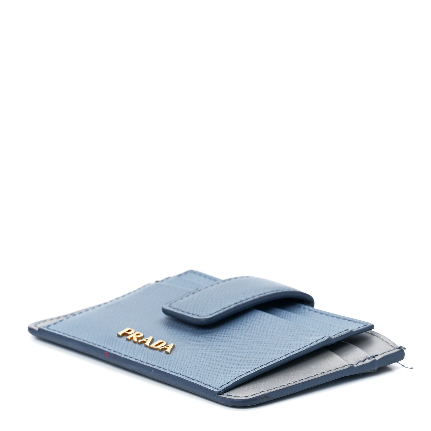Prada Saffiano City Calf Coin Case Card Holder Astrale Nube 8 of 13