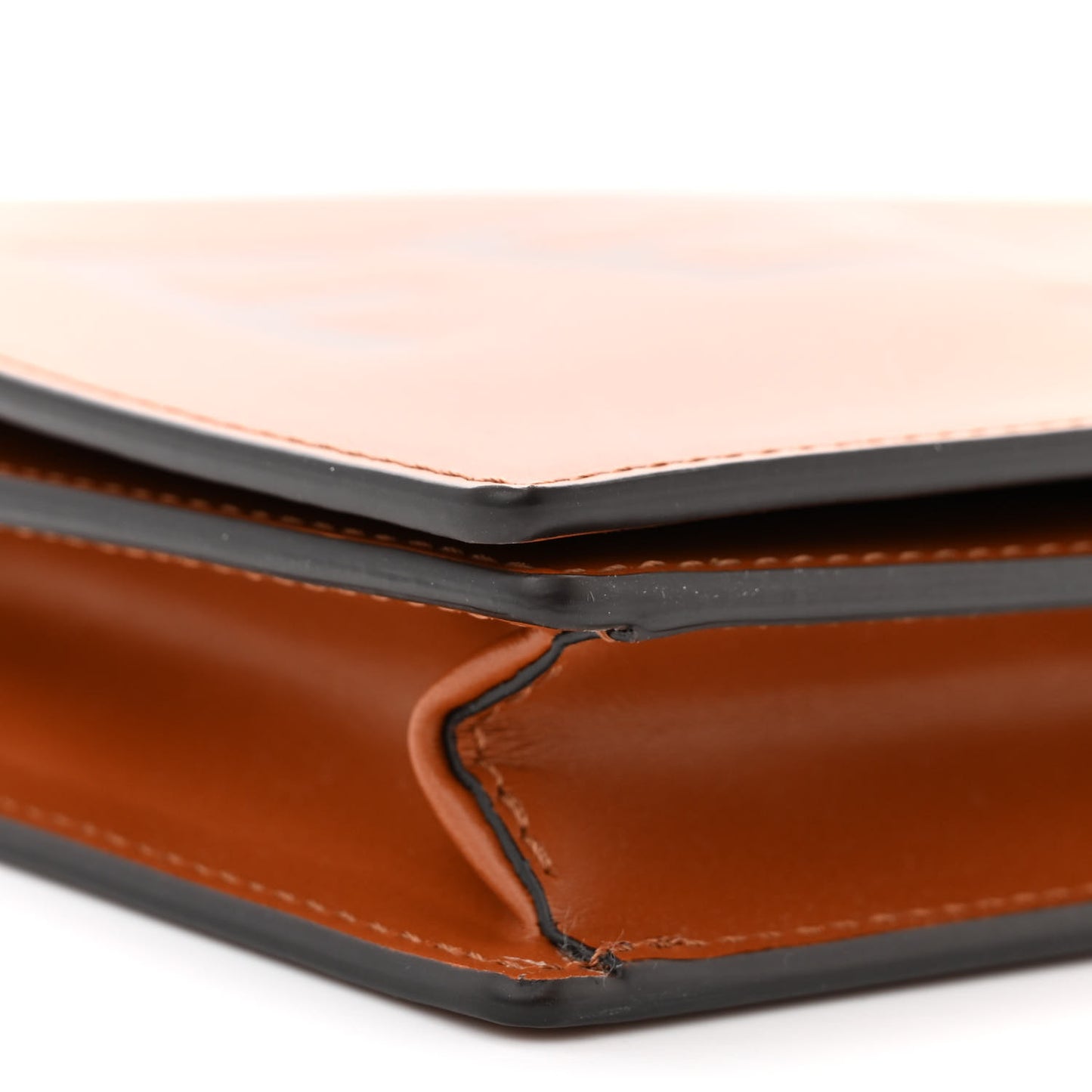 Vitello King Tamponato Logo Embossed Medium Wallet On Chain Cuoio