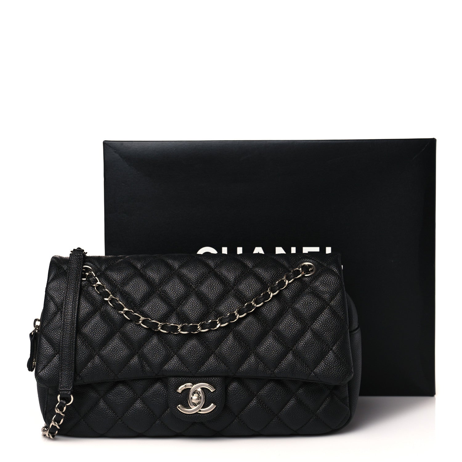 Chanel Caviar Quilted Jumbo Easy Flap Black 11 of 11