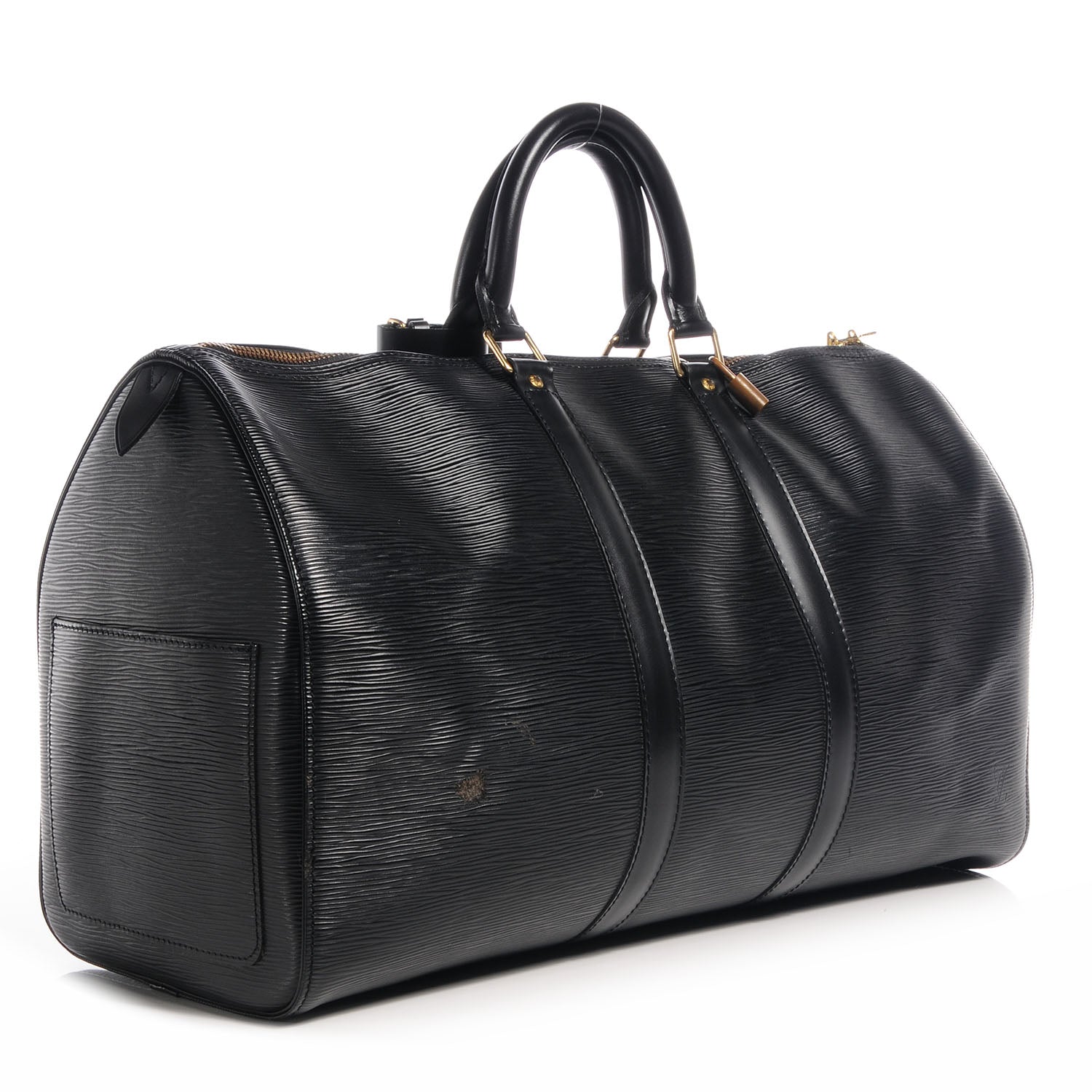 Louis Vuitton Epi Keepall 45 Black 3 of 8
