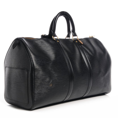 Louis Vuitton Epi Keepall 45 Black 3 of 8