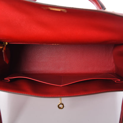 Hermes Epsom Kelly Sellier 32 Rouge Casaque 13 of 39