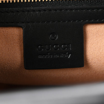 Gucci Nappa Bamboo Medium Nymphaea Top Handle Bag Black 6 of 10