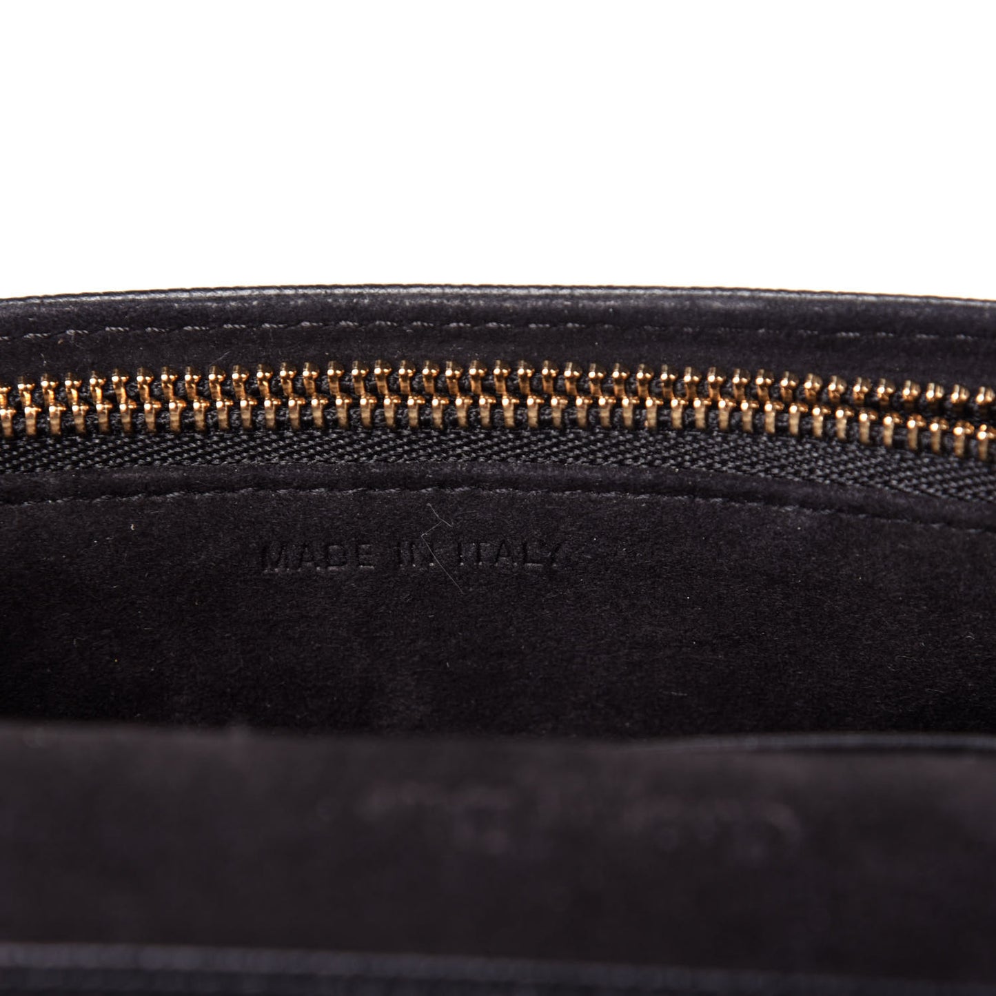 Grained Calfskin Diorama Wallet on Chain Pouch Black