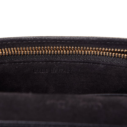 Christian Dior Grained Calfskin Diorama Wallet on Chain Pouch Black 7 of 11