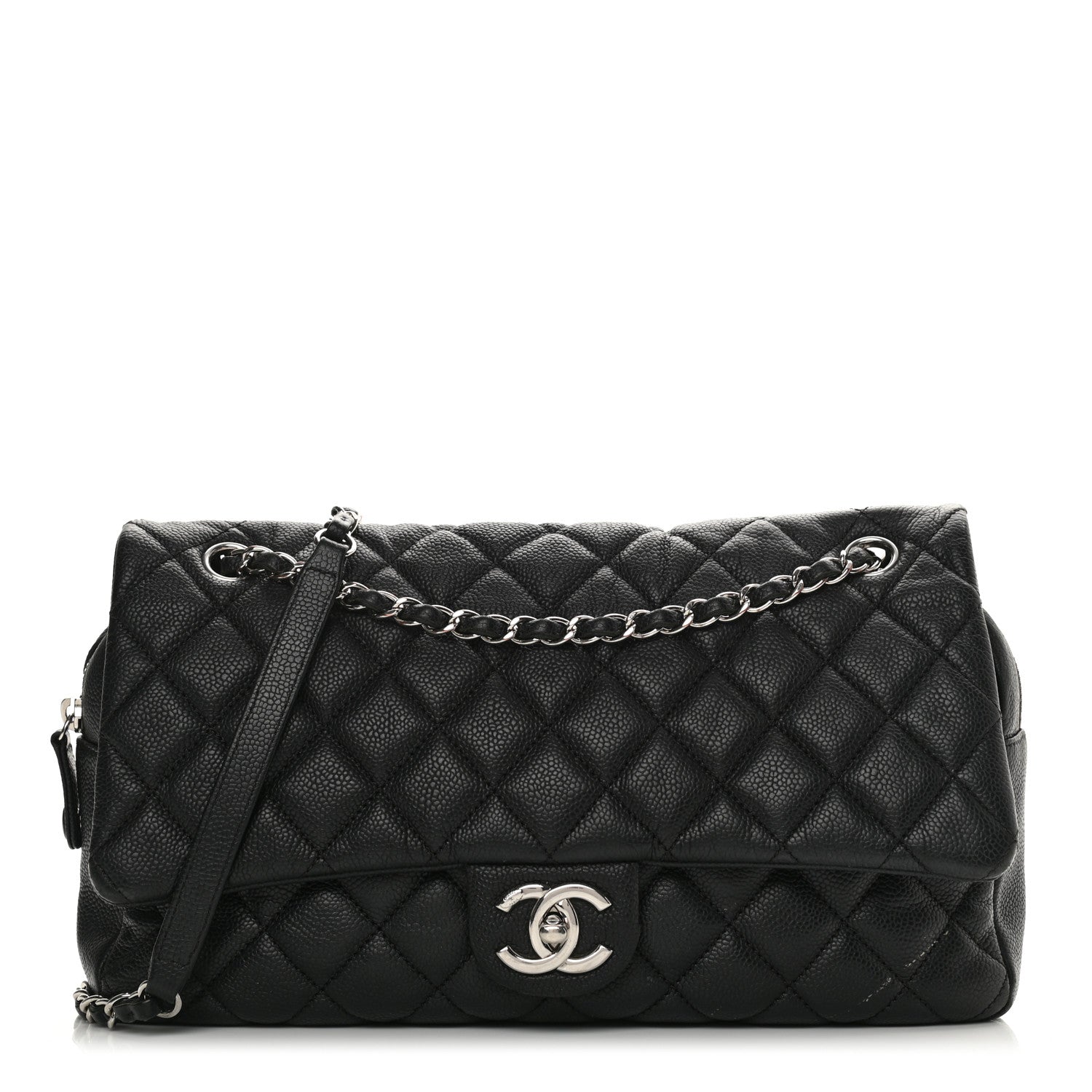 Chanel Caviar Quilted Jumbo Easy Flap Black 1 of 18