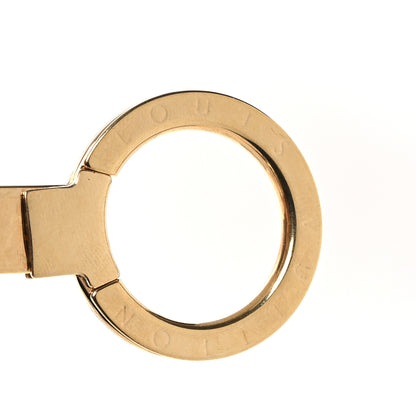 Louis Vuitton Metal Pochette Extender Key Ring Chain Gold 3 of 3