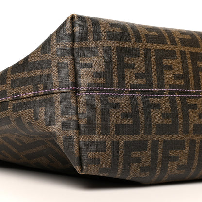 Fendi Zucca Spalmati Small Roll Tote Tobacco Viola 8 of 9