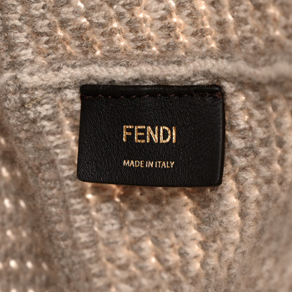 Fendi Cashmere Knit FF Large Shopper Tote Tortora 6 of 10