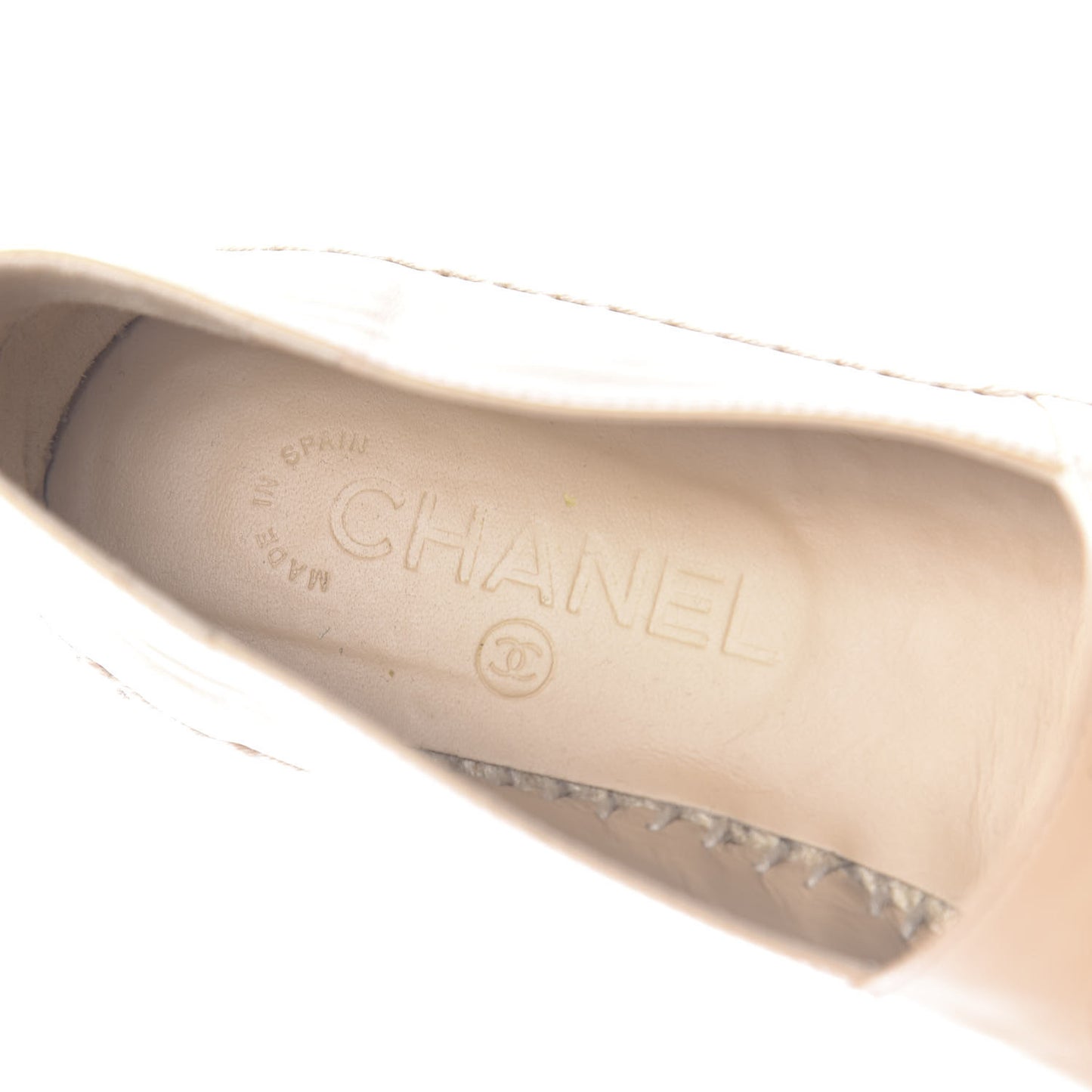 Lambskin CC Espadrilles 38 Beige Black